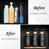 MOMEEMO Black Shower Soap Dispenser Set, Contains 3 Extra-Thick PET