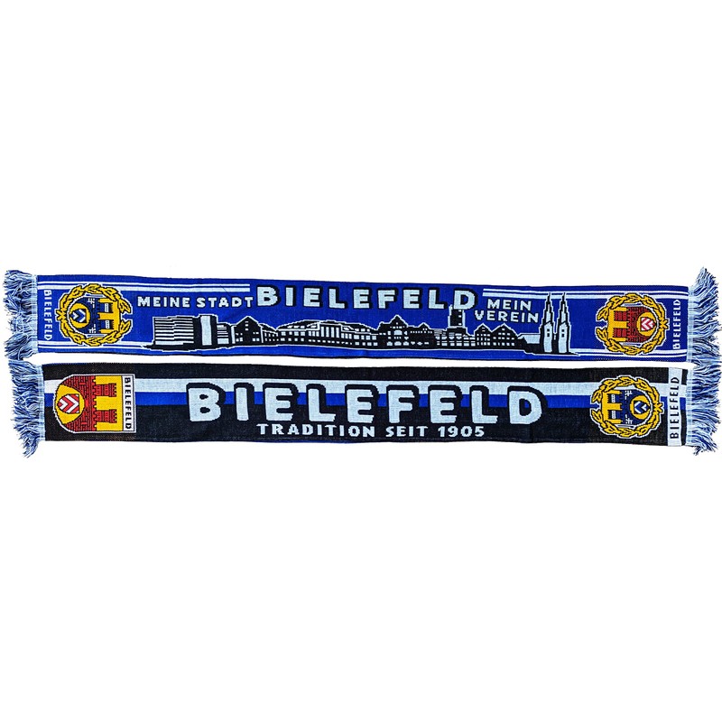 Generisch Bielefeld Scarf Skyline Traditional Since 1905 (Knitted Scarf), Blue,