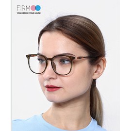 Firmoo Blue Light Reading Glasses 2.0, Stylish Lightweight Big Frame Computer Reading Glasses, Clear Green, KBT7277