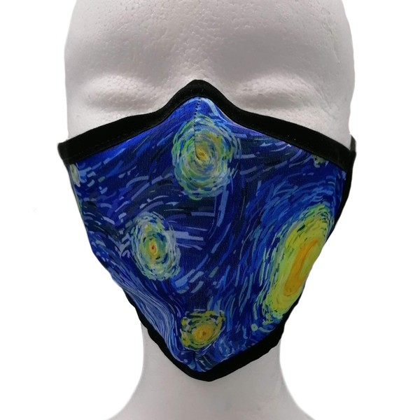 Kanguru YPM Star Mask Washable 3-Ply Fabric Made in Italy Filtering Water Resistant with 1 Disposable Filter 100 g