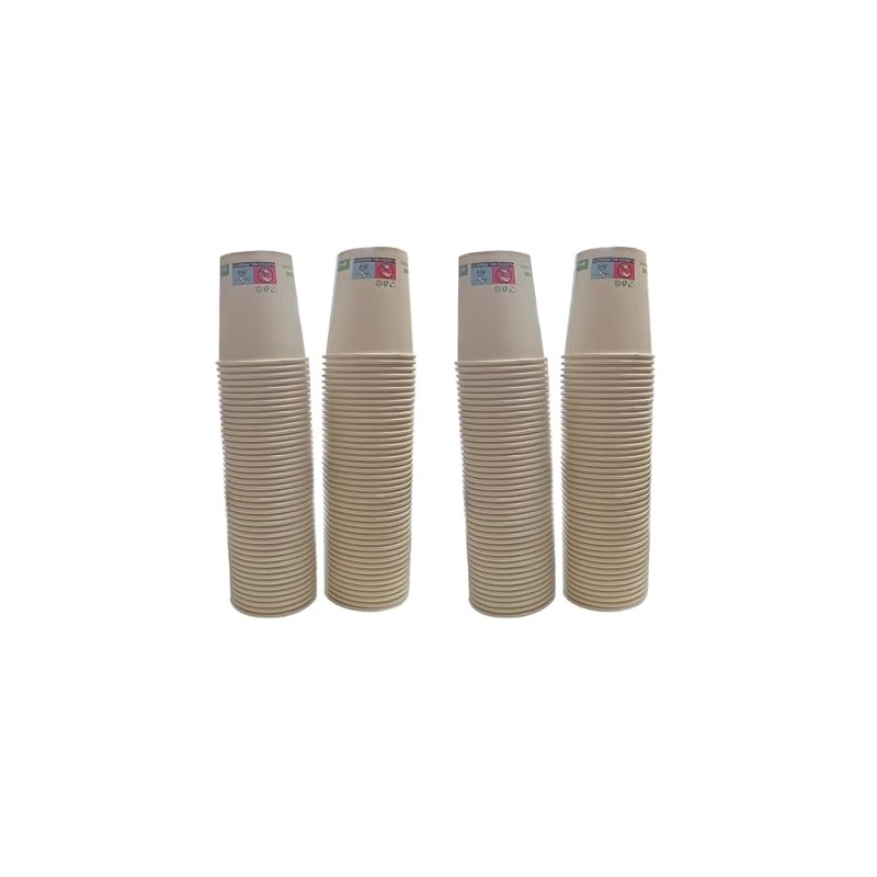 vidoelettronica 172 Organic Paper Cups 180ml - Disposable Paper Coffee