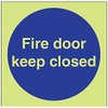 V Safety Glow In The Dark Fire Door Keep Closed