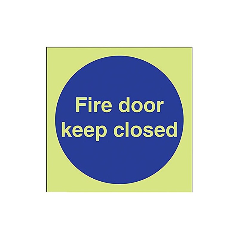 V Safety Glow In The Dark Fire Door Keep Closed