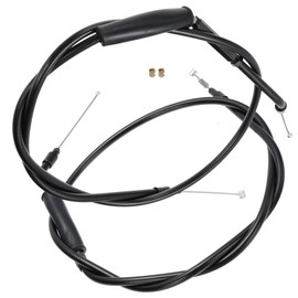 TIGERSGATE 36" Black Vinyl Stainless Steel Braided Extended Throttle and Idle Cable Kit for 2007-2013 Harley Sportsters XL 12" Handlebar Models