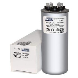 60 + 7.5 x 370/440 VAC Round Dual Run Capacitor by JARD # 12795