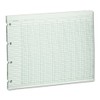 Wilson Jones Green Columnar Ruled Ledger Paper, Double Page Format,