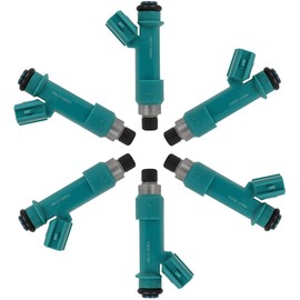 KFKGF 12Holes Fuel Injectors Kit for Toyota for 4Runner 2003-2010 for Toyota for FJ Cruiser 2007-2009 for Toyota for Tacoma 2005-2011 for Toyota for Tundra 2005-2011 Replace 23250-31010 - 6PCS