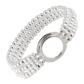 Silpada 'True Karma' Sterling Silver Hematite Stretch Bracelet, 7" (4mm)