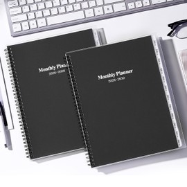 2026-2030 Monthly Planner/Calendar - Jan 2026 - Dec 2030, 5 Year Monthly Planner with Tabs & Celebrity Quotes, 9" x 11", Famous Quotes, Two-Side Pocket, Suitable for Long-Term Planning, Black