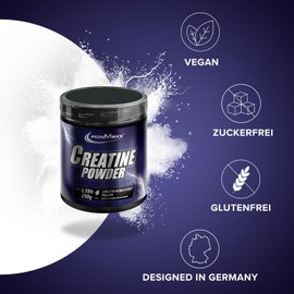 IronMaxx Creatine Monohydrat-Pulver - Neutral 250g Dose | Hochdosiert Mit 5000Mg Kreatin Monohydrat Pro Portion | Vegan Und Zuckerfrei