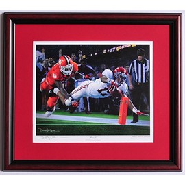 Finish! Framed Print by Daniel Moore - Alabama Defeats Clemson to Win The 2015 National Championship