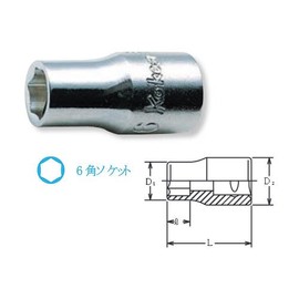 山下 Industrial Lab (KO – Ken) Socket, Corners 2400 a – 9/16 Bayonet Corner: 6.35 mm X Length: 24 mm X Standards: 9/16 in. 1 Pcs