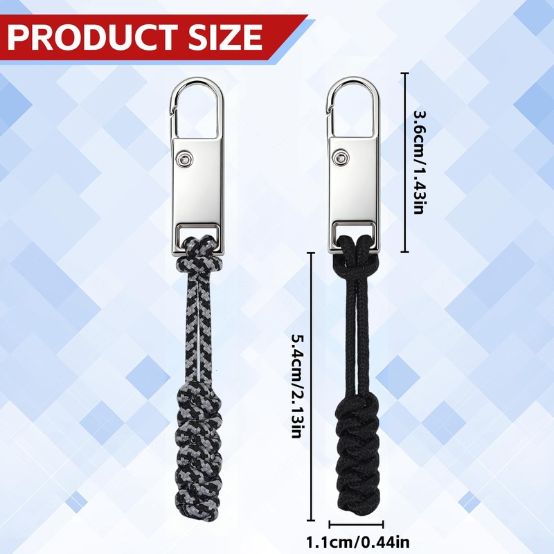 NOVWANG 8 Pack Metal Zipper Pull Replacement Backpack Zipper Pulls