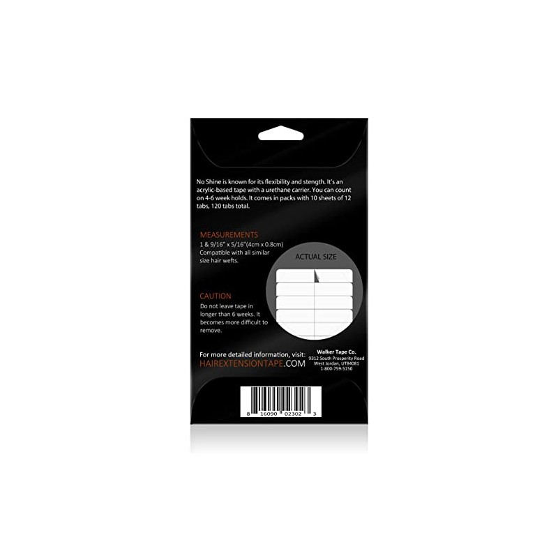 No Shine by Beautify Hypoallergenic Double Sided Hair Extension Tape,