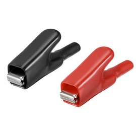 uxcell 2pcs 50A Heavy-Duty Alligator Clips,Battery Crocodile Electrical Test Clamps,Battery Charger Clamp for Car Auto Vehicle