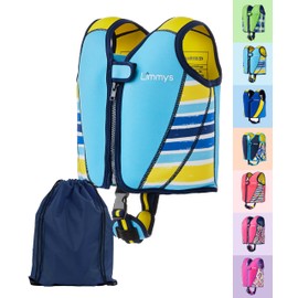 Limmys Premium Toddler Swim Vest - Toddler floaties, and Buoyancy Swimming Aid - Modern Design Swimming Vest for Boys, Girls and Babies - Drawstring Bag Included