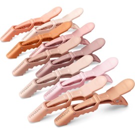 FRAMAR Pinzas de cocodrilo neutras para peinar el cabello, paquete de 10 – Pinzas de cocodrilo profesionales para mujeres, pinzas de cocodrilo para el cabello, pinzas para el cabello para mujeres
