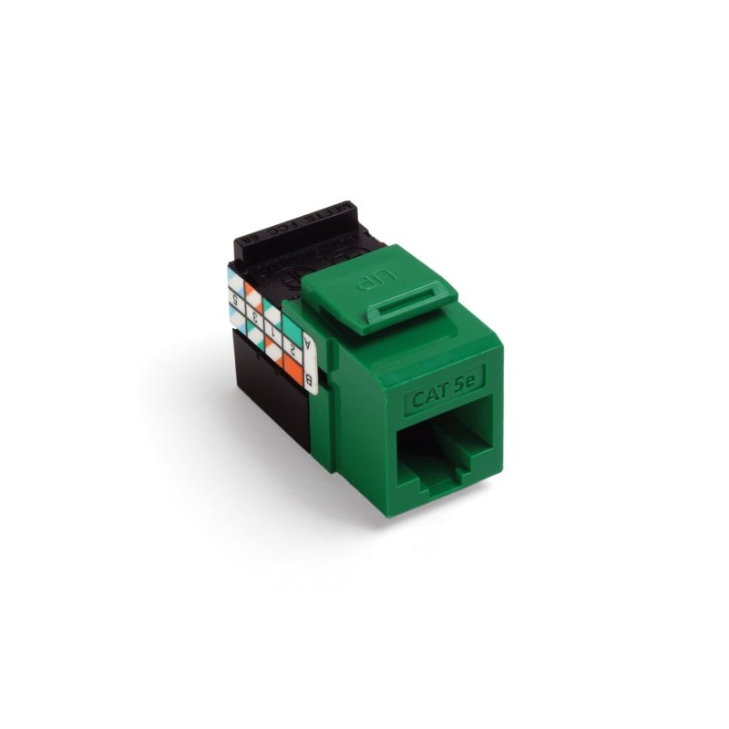 Leviton 5G108-RV5 GIGAMAX CAT 5E UTP JACK, GREEN