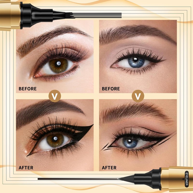 Qaestuan Eyebrow Pencil, Waterproof Microblading Eyebrow Pencil, 2-in-1 Dual-Ended Eyebrow