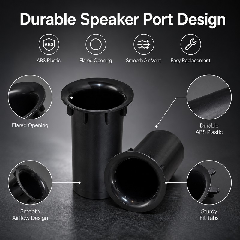 Bass Reflex Port Tube for Speaker Cabinets – 2-Piece ABS