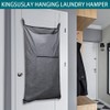 KINGSUSLAY Hanging Laundry Hamper, Hanging Hamper with Free Hanging Hooks,