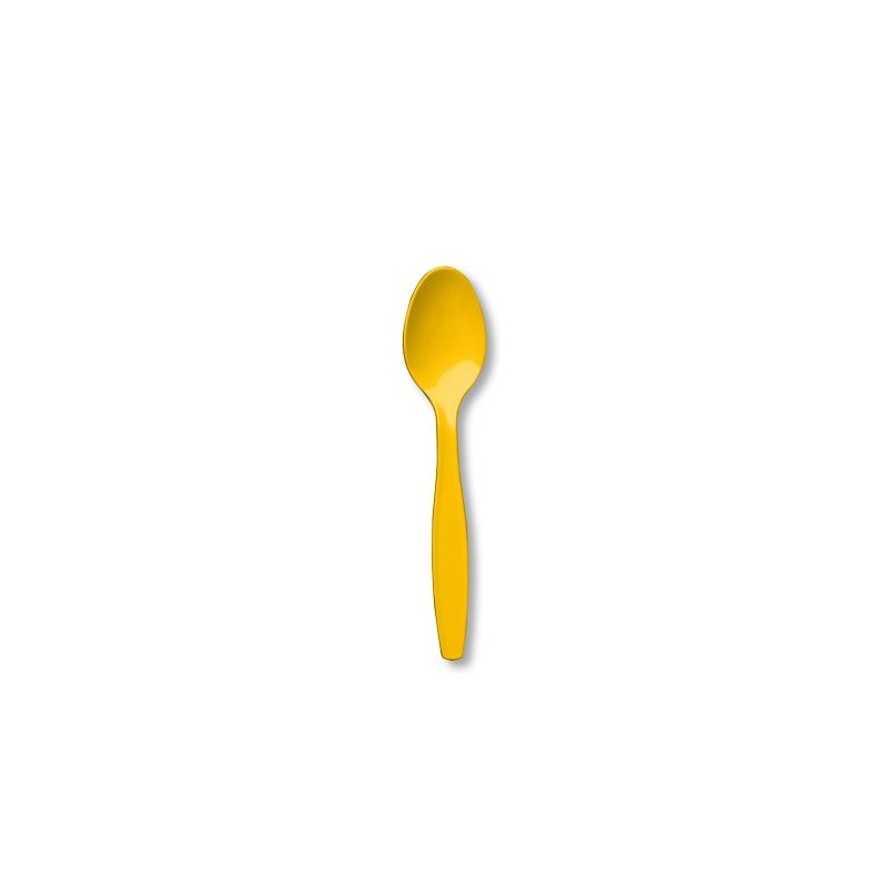 Creative Converting 10554 Mustard Yellow Plastic Spoons, 24 pcs