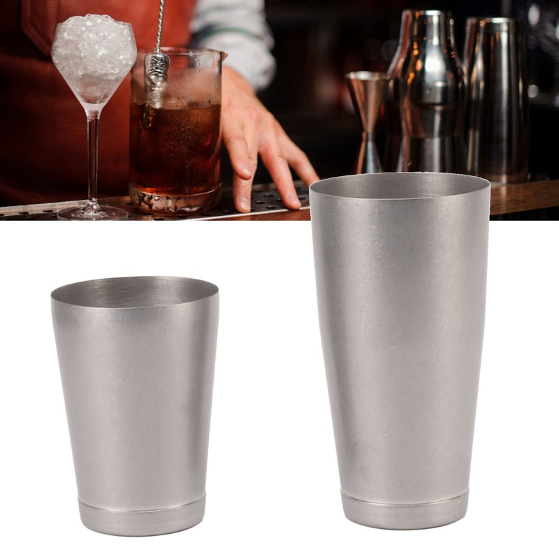 304 Stainless Steel Cocktail Shaker 2 Section Bartending Mixer Bar
