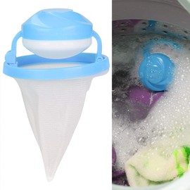 MOUMOUTEN Floating Lint Net Bag, Lint Collector, Washing Machine, Reusable Washing Machine, Floating Lint Net Bag, Pet Hair Collector, Laundry Filter Bag (Blue)