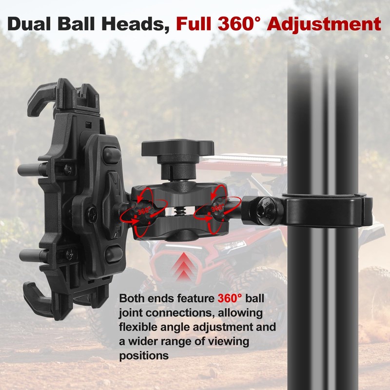 Esploratori UTV Phone Mount, Heavy Duty Aluminum Alloy SXS Cell