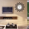 European Style Flower Clock Iron Art Battery Operated Mute Easy