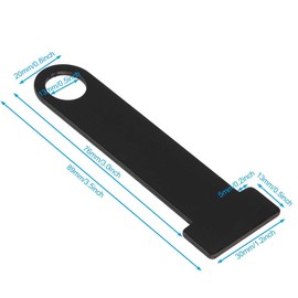 Fydun Helmet Strap D-Ring Lock Stainless Steel Motorcycle Steel Ring Lock Universal (Silver & Black) (Black)