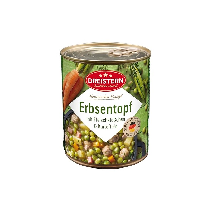 Dreistern Pea Stew with Meatballs 800g