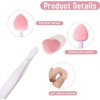 3Pcs Multicolor Lip Scrub Brush,Lip Exfoliator Brush,Silicone Lip Scrubber Exfoliator