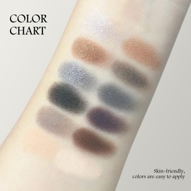 KYDA 12 Color Matte Nude Eyeshadow Palette, Creamy & Blendable Contouring Eye Shadows, Warm & Brown Eye Makeup Palette for Natural Makeup