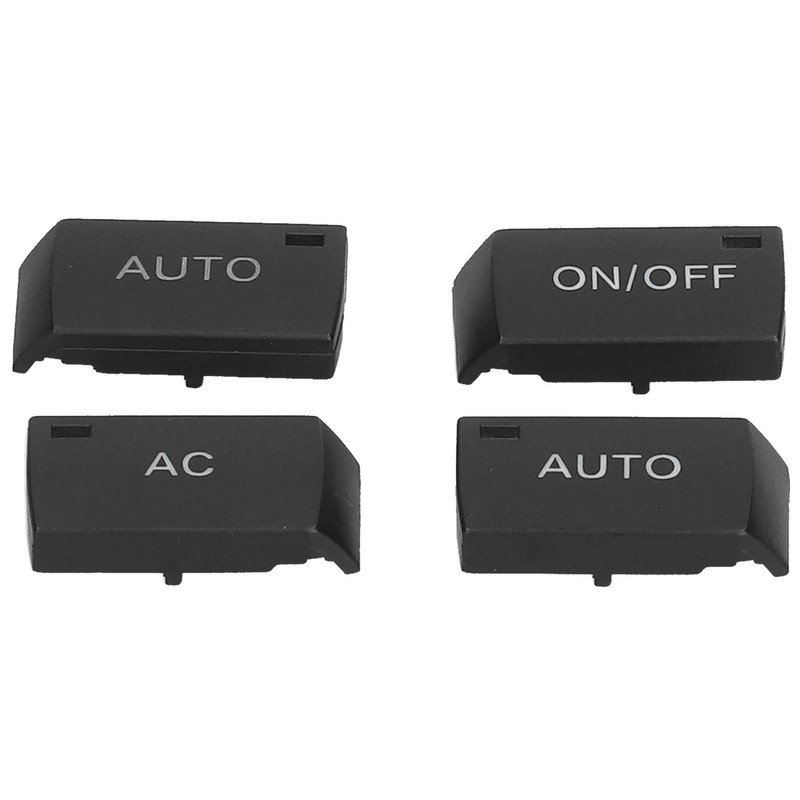 4pcs Air Conditioning Switch Covers A/C AUTO ON/OFF Plastic Black