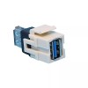 RiteAV USB 3.0 Keystone Jack A-A Female-Female Light Almond