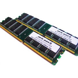 parts-quick 2GB 2 X 1GB PC3200 400MHz DDR SDRAM Non-ECC DIMM Desktop Memory RAM for Dell Dimension 4600