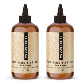 Pride and Groom The Sensitive One | Dog Grooming Shampoo for Puppies and Dogs with Itchy, Dry Skin| Tearless All Natural Body Wash with Essential Oils to Soothe Skin – 16oz (Pack of 2)