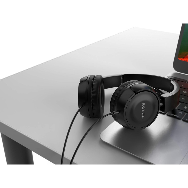 Roxel RX110 Lightweight Wired Foldable Headphones with Mic & Volume