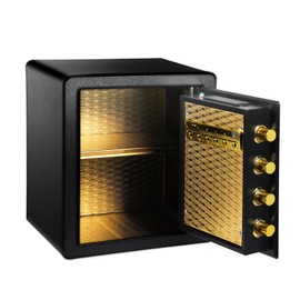 RFEGJVII Large Home Safe,Anti-theft Fireproof Safe,Document,Jewelry,Money,Valuables,Cash Digital Security Box with Smart Alert for Business Office,Semiconductor Living Fingerprint Identification Tech