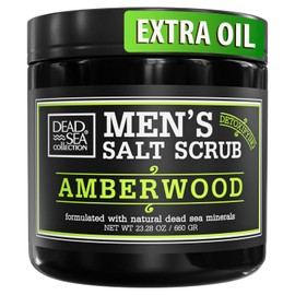 Dead Sea Collection Exfoliante Corporal De Sal Amberwood Para Hombres: Hidrata, Exfolia Y Nutre La Piel; Limpia Y Desintoxica Con Minerales Del Mar Muerto. 658 G (23.28 Oz)