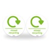 Set of 2 Mixed Recycling Bin Signs, 95mm Waterproof Indoor/Outdoor