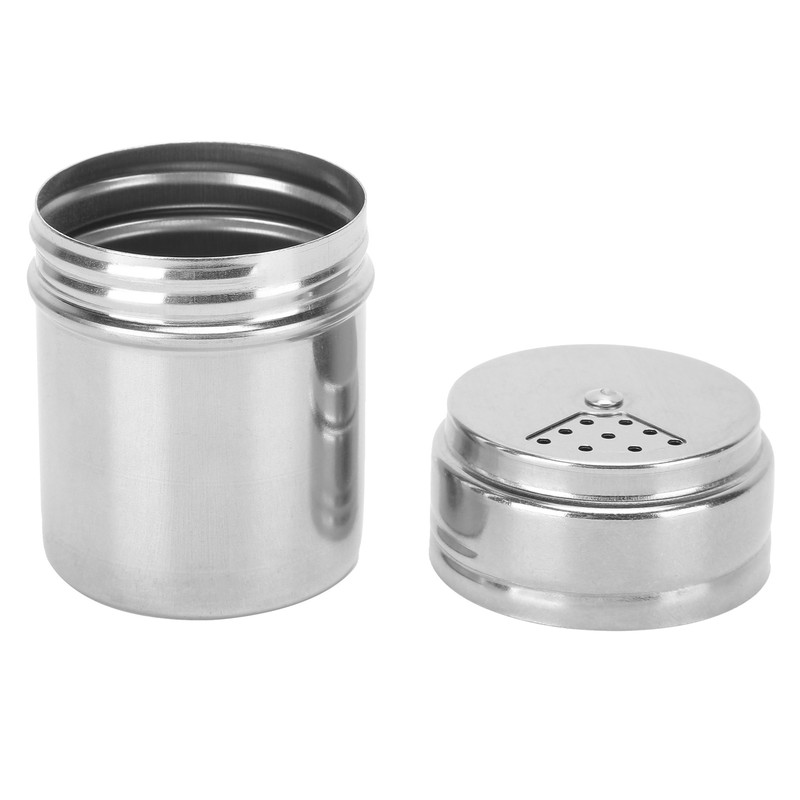 5PCS Seasoning Bottle Stainless Steel Spice Shaker with Rotating Cover