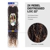 FreeTress Crochet Braids 2X Rebel Distressed Loc 22" (pack of