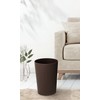 Asbel 621932 Leclerc Collection Trash Can M, Brown, 3.2 gal