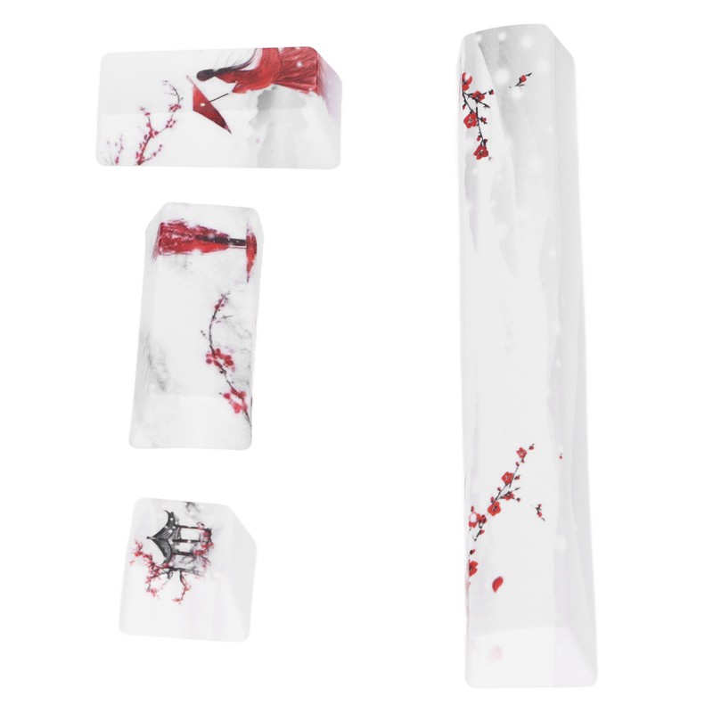 DIY Keycaps Kit Winter Snow Plum Pattern Universal Mechanical Keyboard