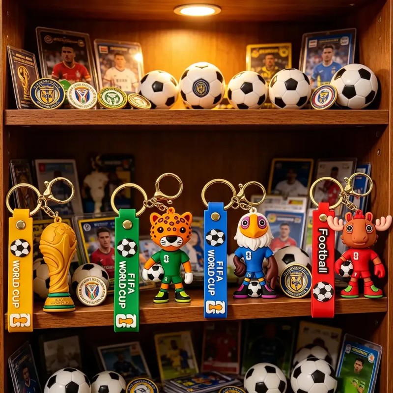 4pc 2026 Llaveros De La Mascota De Fútbol De La