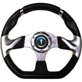 TakeLook - 13 inch Golf Cart Steering Wheel Fit for Yamaha/EZGO/Club Car/Star Car/Excar/icon and Other Most Models Golf Cart. (Steering Wheel - Flat)