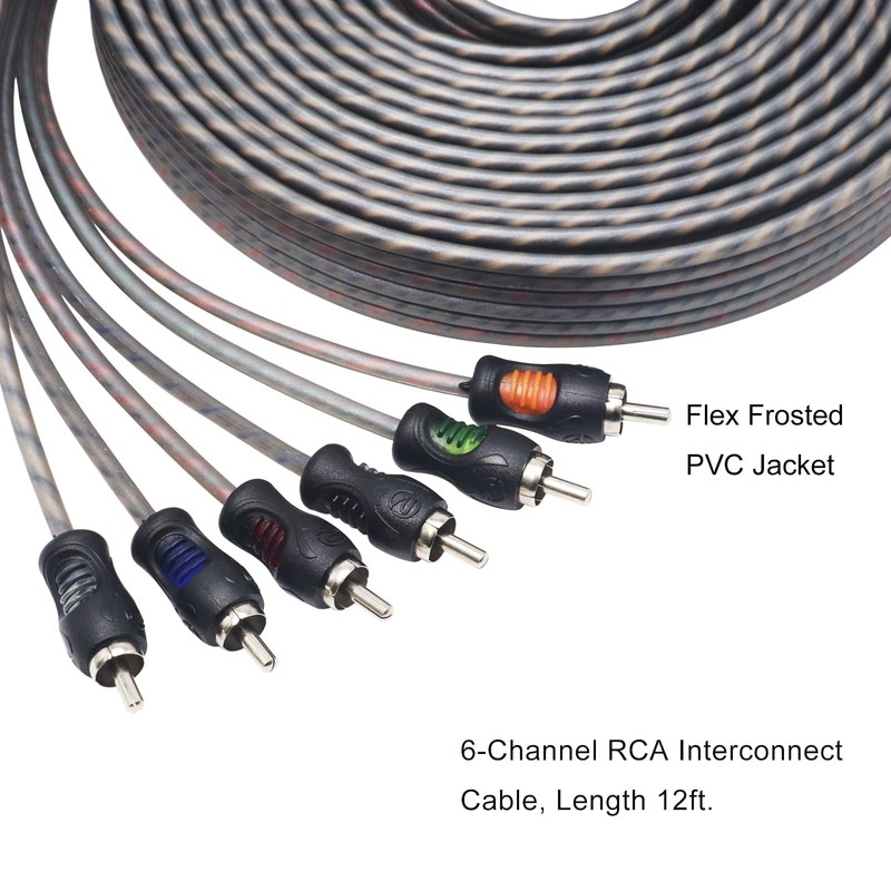 RECOIL RCI612 100% Oxygen Free Copper 12ft 6-Channel RCA Audio