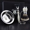 4 Pieces Shaving Set with Silver Tip Badger Brush 3